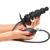 Master Series Ribbed Inflatable Anal Plug