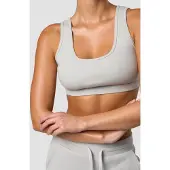 ICANIWILL Recharge Ribbed Top Light Grey