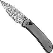 We Knife Qubit Button Lock Damasteel
