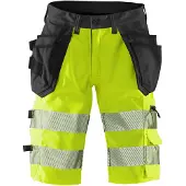 Fristads High vis stretch shortsit lk 1 2509 PLU Huomiokeltainen/Musta C52