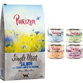 Purizon 6,5kg Single Meat lohi & ruiskaunokinkukka kissan kuivaruoka
