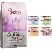 Purizon 6,5kg Single Meat ankka & laventelinkukka kissan kuivaruoka