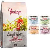 Purizon 6,5kg Single Meat nauta & hibiskuksenkukka kissan kuivaruoka