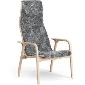 Swedese Lamino nojatuoli lakattu pyökki/lampaannahka Scandinavian Grey (harmaa)