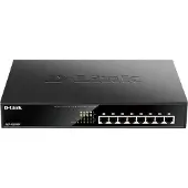 D-Link DGS-1008MP, 8-porttinen hallitsematon PoE -kytkin, musta/hopea