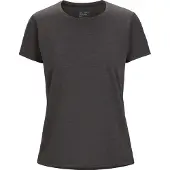 Arc'teryx Women's Taema Crew Shortsleeve Black Heather Lyhythihainen treenipaita XL