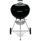 Weber Original Kettle -hiiligrilli, 57cm | E-5710 BBQ-grilli, jossa on kansi, lämpömittari, jalusta ja pyörät | vapaasti seisova ulkouuni