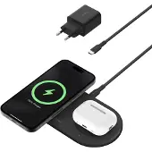 Belkin BoostCharge Pro 2in1 Magnetic Qi2 langaton laturi (musta)