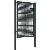 vidaXL Puutarhanportti antrasiitti 100x125 cm teräs