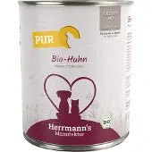 Herrmann's 12x800g Pure Meat Luomu luomukana märkäruoka