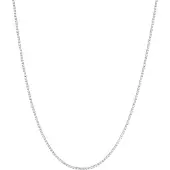 Lykken Basics 9-karaatin 0,8 mm venetsia valkokultakaulaketju 41 cm