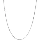 Lykken Basics 9-karaatin 1,1 mm panssari valkokultakaulaketju 41 cm