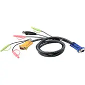 Aten 2L-5305U, 5 m, VGA, Musta, HDB-15, USB A, 2 x 3.5mm, SPHD-15, 2 x 3.5mm, Uros