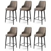 Atelier Del Sofa 6 baarijakkarasarja Enox, ruskea/musta