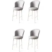 Atelier Del Sofa 4 baarijakkaran Uras -setti, harmaa/valkoinen