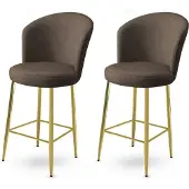 Atelier Del Sofa 2 baarijakkaran setti Alte, antrasiitin/kullan väri