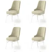 Skye Decor 4 tuolin sarja Pare, kerman/valkoinen väri