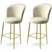 Skye Decor 2 baarituolia Alte, beige/kulta