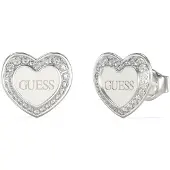 GUESS Love hopeanväriset sydänkorvakorut JUBE04035JWRHT/U