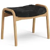 Swedese Lamino jalkarahi Lampaannahka black, öljytty tammi
