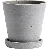 HAY Flowerpot ruukku ja lautanen, M, harmaa