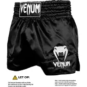 Venum Classic-Muay Thai -Shortsit, Musta/Valkoinen
