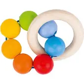 Goki Wooden Gripping Ring Rainbow