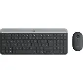 Logitech 920-009198, Täysikokoinen (100 %), Langaton, Langaton RF, QWERTY, Grafiitti, Sisältää hiiren