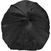 Slip Pure Silk Turban Black Pyyhe 1 kpl