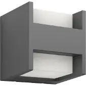 Philips Arbour ulkoseinävalaisin 3,8W, Seinävalaistus ulkotiloihin, Antrasiitti, Metalli, IP44, Patio, Puutarha, II