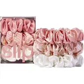 Slip Silkkiset Hiuslenkit - Ter lehti - 100% Mulberry Silk - Suuri Hiusyst v llinen Joustava Setti Naisille (3 Ylellist Hiuslenkki )