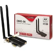 Inter-Tech DMG-36, Sisäinen, Langaton, PCI Express, WLAN / Bluetooth, 5400 Mbit/s, musta, Hopea (88888165)