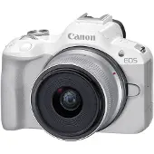 Canon Digital Mirrorless Camera EOS R50 with 18-45mm Lens White