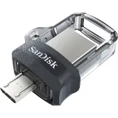SanDisk Ultra Dual Drive m3.0 USB 3.0 128 Gt -muistitikku, musta/harmaa