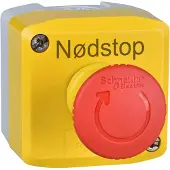 Schneider Electric Nødstopbox komplet Ø40 2NC 1NO NØDSTOP