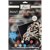 Nassau Paint by Number Tiger - incl. 9 Paint Pots and Brush