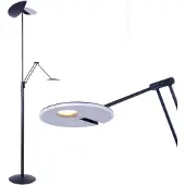 Highlight Led uplight lattiavalaisin Sapporo, himmennettävä, Musta, Olohuone/ruokailutila, Metalli, Moderni, lukulamppu