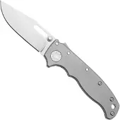 Demko Knives AD 20.5 Smooth Titanium 20CV kääntöveitsi, clip point