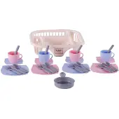 Cavallino Toys Cavallino Crockery with Dishwashing Rack Pink 30pcs.