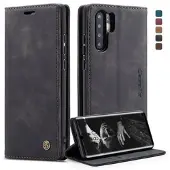 CASEME Huawei P30 Pro 013 Sarja Lompakkokotelo - Musta