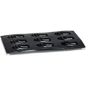 Patisse muotoinen madeleine 29 x 17 cm musta silikoni 9 lokeroa