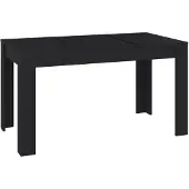 vidaXL Ruokap?yt? musta 140x74,5x76 cm lastulevy