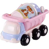 Cavallino Toys Cavallino Beach Dump Truck with Bucket Set Pink 5 pcs.