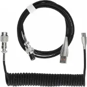 MaxCustom Coiled Cable USB-C - Musta
