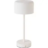 TRIO Leuchten Led pöytävalaisin Jeff, himmennettävä, Valkoinen/opaali, Olohuone/ruokailutila, Metalli, Moderni
