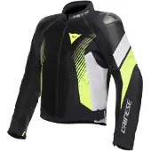 Dainese Super Rider 2 Absøluteshell Tekstiilitakit Musta/Valkoinen/Keltainen Miehet, size 54