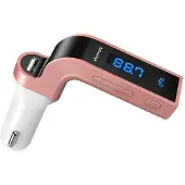 Northix FM-lähetin Bluetooth Yhteydellä 4-in-1, Vaaleanpunainen