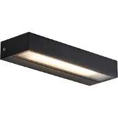 QAZQA Moderni seinävalaisin musta 22cm sis. LED IP65 - Hannah