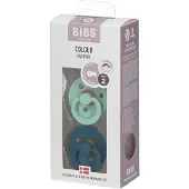 BIBS Colour Natural Rubber Size 2: 6+ months tutti Nordic Mint / Forest 2 kpl
