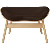 UMAGE A Conversation Piece Ottoman Rakkaus Oak/Leather Brown
